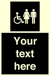 Custom information: black panel disabled female and male